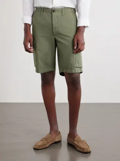 Slowear Straight-Leg Cotton and Linen-Blend Shorts - Men | Thumbnail 3 Slowear Straight-Leg Cotton and Linen-Blend Shorts - Men | Thumbnail 3