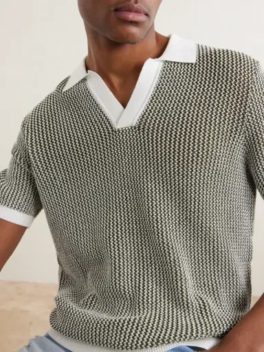 Orlebar Brown Horton Slim-Fit Crocheted Cotton Polo Shirt - Men | Thumbnail 5 Orlebar Brown Horton Slim-Fit Crocheted Cotton Polo Shirt - Men | Thumbnail 5