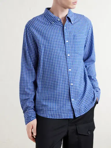 Corridor Bruce Button-Down Collar Checked Cotton-Blend Poplin Shirt - Men | Thumbnail 3 Corridor Bruce Button-Down Collar Checked Cotton-Blend Poplin Shirt - Men | Thumbnail 3