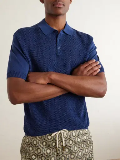 Orlebar Brown Burnham Tie Stitch Linen-blend Polo Shirt - Men | Thumbnail 5 Orlebar Brown Burnham Tie Stitch Linen-blend Polo Shirt - Men | Thumbnail 5