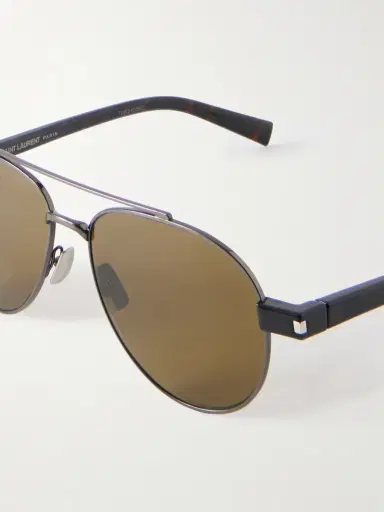 Saint Laurent Aviator-Style Black-Tone Sunglasses - Men | Thumbnail 3 Saint Laurent Aviator-Style Black-Tone Sunglasses - Men | Thumbnail 3