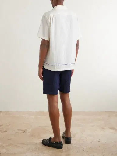 Orlebar Brown Maitan Camp-Collar Embroidered Cotton Shirt - Men | Thumbnail 4 Orlebar Brown Maitan Camp-Collar Embroidered Cotton Shirt - Men | Thumbnail 4