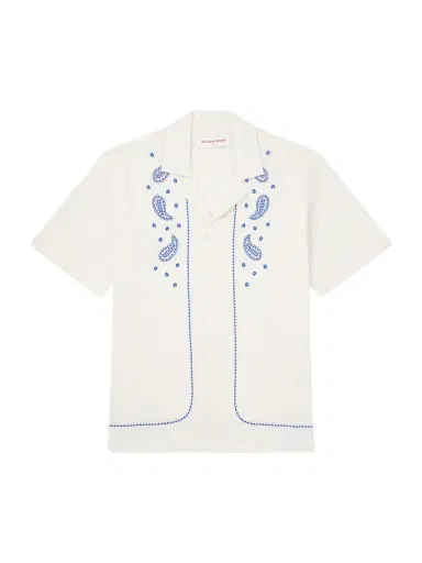 Orlebar Brown Maitan Camp-Collar Embroidered Cotton Shirt - Men | Thumbnail 1 Orlebar Brown Maitan Camp-Collar Embroidered Cotton Shirt - Men | Thumbnail 1
