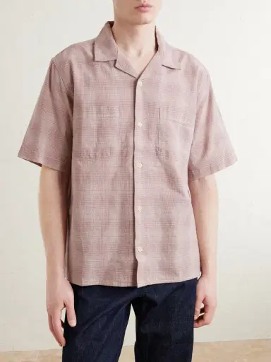 Corridor Convertible-Collar Checked Cotton and Linen-Blend Shirt - Men | Thumbnail 3 Corridor Convertible-Collar Checked Cotton and Linen-Blend Shirt - Men | Thumbnail 3