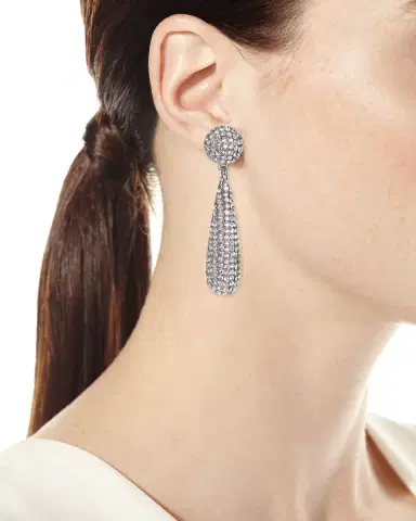 Kenneth Jay Lane Crystal Teardrop Earrings | Thumbnail 1 Kenneth Jay Lane Crystal Teardrop Earrings | Thumbnail 1