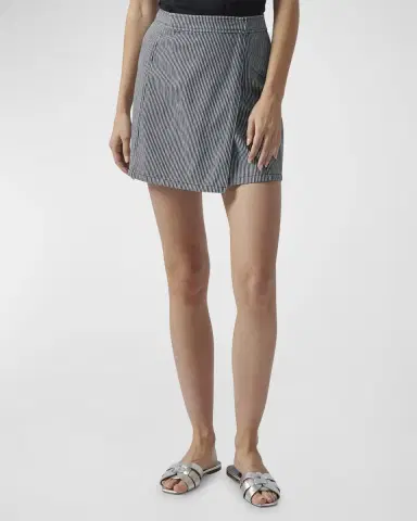 ATM Anthony Thomas Melillo Short Railroad Stripe Cotton Mini Skirt | Thumbnail 2 ATM Anthony Thomas Melillo Short Railroad Stripe Cotton Mini Skirt | Thumbnail 2