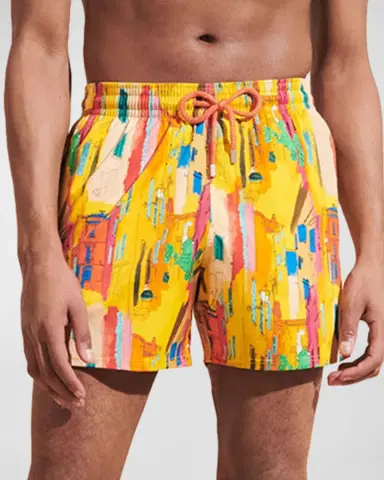 Vilebrequin Men 's Sunny Streets Stretch Swim Trunks | Thumbnail 2 Vilebrequin Men 's Sunny Streets Stretch Swim Trunks | Thumbnail 2