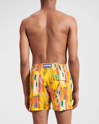 Vilebrequin Men 's Sunny Streets Stretch Swim Trunks | Thumbnail 4 Vilebrequin Men 's Sunny Streets Stretch Swim Trunks | Thumbnail 4
