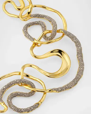 Alexis Bittar Solanes Gold Crystal Intertwined Necklace | Thumbnail 2 Alexis Bittar Solanes Gold Crystal Intertwined Necklace | Thumbnail 2