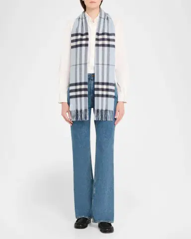 Burberry Giant Check Cashmere Scarf | Thumbnail 2 Burberry Giant Check Cashmere Scarf | Thumbnail 2