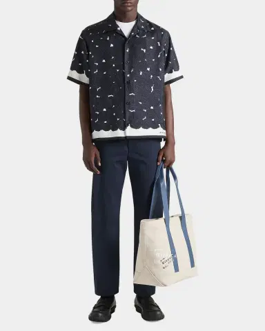 Givenchy Men's Roses Boxy-Fit Silk Bowling Shirt | Thumbnail 2 Givenchy Men's Roses Boxy-Fit Silk Bowling Shirt | Thumbnail 2