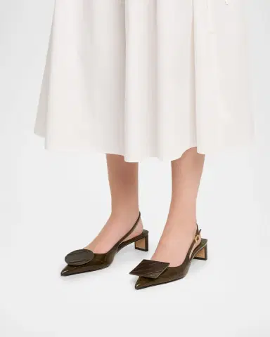 Jacquemus Les Slingbacks Eel Leather Pumps | Thumbnail 2 Jacquemus Les Slingbacks Eel Leather Pumps | Thumbnail 2