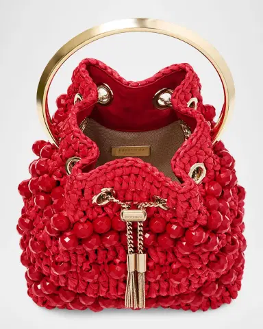 Jimmy Choo Riviera Bon Bon Beaded Raffia Top-Handle Bag | Thumbnail 3 Jimmy Choo Riviera Bon Bon Beaded Raffia Top-Handle Bag | Thumbnail 3