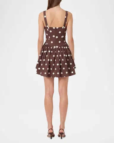 NICHOLAS Vittoria Polka Dot Flounce Mini Dress | Thumbnail 3 NICHOLAS Vittoria Polka Dot Flounce Mini Dress | Thumbnail 3