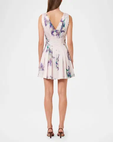 NICHOLAS Elvira Pleated Floral-Print Mini Dress | Thumbnail 3 NICHOLAS Elvira Pleated Floral-Print Mini Dress | Thumbnail 3