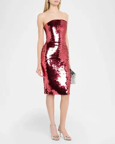 Alex Perry Strapless Degrade Sequined Sheath Dress | Thumbnail 4 Alex Perry Strapless Degrade Sequined Sheath Dress | Thumbnail 4