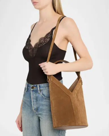 Saint Laurent Y-Stitch Suede Bucket Bag | Thumbnail 2 Saint Laurent Y-Stitch Suede Bucket Bag | Thumbnail 2