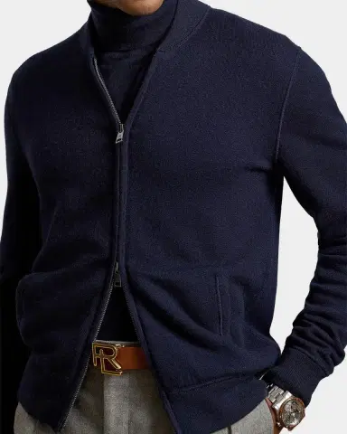 Ralph Lauren Purple Label Men's Cashmere Full-Zip Sweater | Thumbnail 5 Ralph Lauren Purple Label Men's Cashmere Full-Zip Sweater | Thumbnail 5
