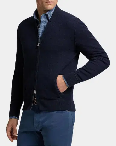 Ralph Lauren Purple Label Men's Cashmere Full-Zip Sweater | Thumbnail 6 Ralph Lauren Purple Label Men's Cashmere Full-Zip Sweater | Thumbnail 6