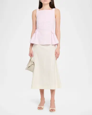 Adam Lippes Soleil Sleeveless Cotton Peplum Top | Thumbnail 2 Adam Lippes Soleil Sleeveless Cotton Peplum Top | Thumbnail 2