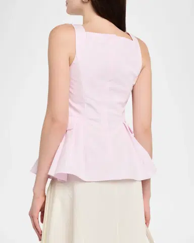 Adam Lippes Soleil Sleeveless Cotton Peplum Top | Thumbnail 3 Adam Lippes Soleil Sleeveless Cotton Peplum Top | Thumbnail 3