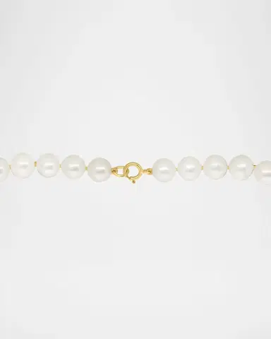 Neiman Marcus 18K Yellow Gold Freshwater Pearl Strand Necklace, 18"L | Thumbnail 4 Neiman Marcus 18K Yellow Gold Freshwater Pearl Strand Necklace, 18"L | Thumbnail 4