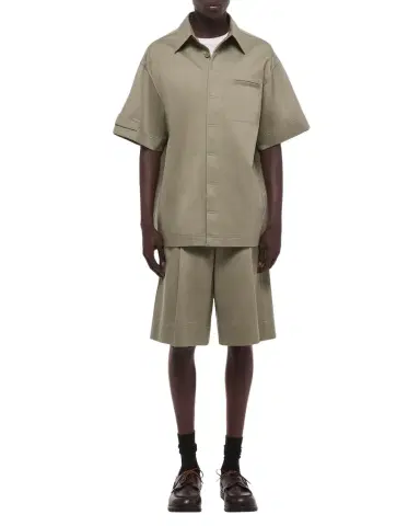 Helmut Lang Men's Short-Sleeved Loop Tape Shirt | Thumbnail 1 Helmut Lang Men's Short-Sleeved Loop Tape Shirt | Thumbnail 1