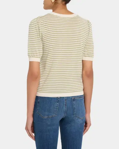 FRAME The Striped Gather Sweater | Thumbnail 3 FRAME The Striped Gather Sweater | Thumbnail 3