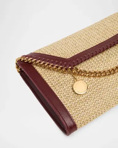 Stella McCartney High Summer Falabella Raffia Wallet Crossbody Bag | Thumbnail 4 Stella McCartney High Summer Falabella Raffia Wallet Crossbody Bag | Thumbnail 4