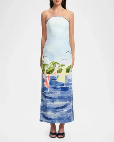 LEO LIN Ava Strapless Bustier Maxi Dress | Thumbnail 2 LEO LIN Ava Strapless Bustier Maxi Dress | Thumbnail 2