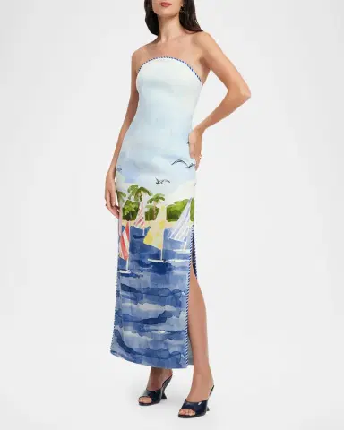 LEO LIN Ava Strapless Bustier Maxi Dress | Thumbnail 4 LEO LIN Ava Strapless Bustier Maxi Dress | Thumbnail 4