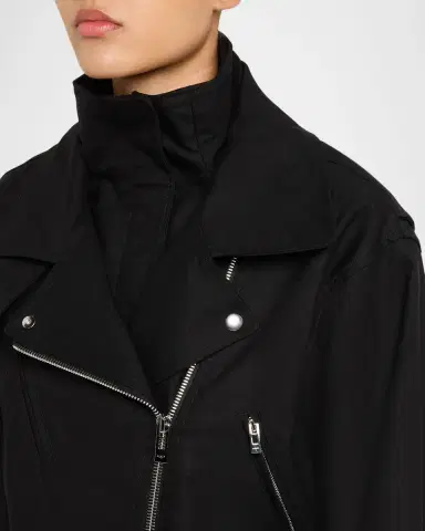 Alaïa Layered Cotton Biker Jacket | Thumbnail 5 Alaïa Layered Cotton Biker Jacket | Thumbnail 5