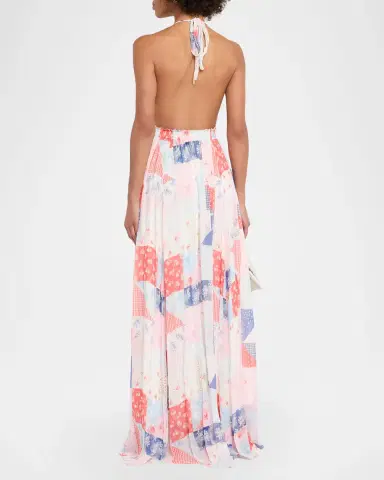 LoveShackFancy Fancy Patchwork Chiffon Maxi Dress | Thumbnail 3 LoveShackFancy Fancy Patchwork Chiffon Maxi Dress | Thumbnail 3