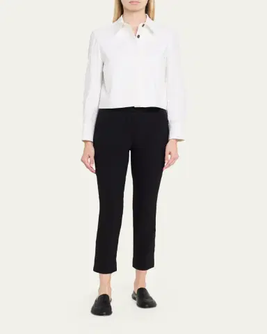 Theory Cropped Linen-Blend Shirt Jacket | Thumbnail 2 Theory Cropped Linen-Blend Shirt Jacket | Thumbnail 2