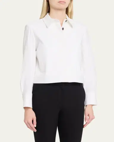 Theory Cropped Linen-Blend Shirt Jacket | Thumbnail 4 Theory Cropped Linen-Blend Shirt Jacket | Thumbnail 4