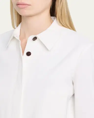 Theory Cropped Linen-Blend Shirt Jacket | Thumbnail 5 Theory Cropped Linen-Blend Shirt Jacket | Thumbnail 5