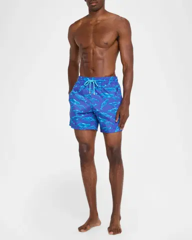 Vilebrequin Men's Sparkling Whales Nylon Swim Trunks | Thumbnail 2 Vilebrequin Men's Sparkling Whales Nylon Swim Trunks | Thumbnail 2