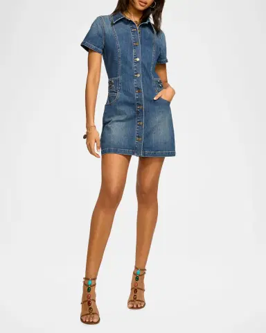 Ramy Brook Liv Denim Mini Shirtdress | Thumbnail 2 Ramy Brook Liv Denim Mini Shirtdress | Thumbnail 2