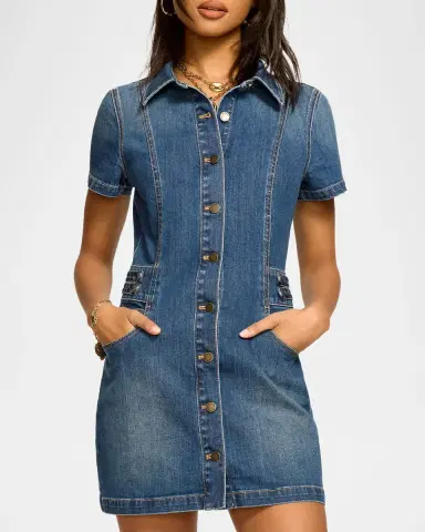 Ramy Brook Liv Denim Mini Shirtdress | Thumbnail 4 Ramy Brook Liv Denim Mini Shirtdress | Thumbnail 4