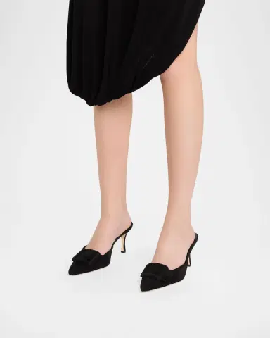 Manolo Blahnik 70mm Maysale Suede Mules | Thumbnail 5 Manolo Blahnik 70mm Maysale Suede Mules | Thumbnail 5