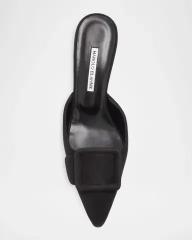 Manolo Blahnik 70mm Maysale Suede Mules | Thumbnail 9 Manolo Blahnik 70mm Maysale Suede Mules | Thumbnail 9