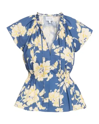 Tanya Taylor Ivana Smocked Floral Poplin Top | Thumbnail 1 Tanya Taylor Ivana Smocked Floral Poplin Top | Thumbnail 1