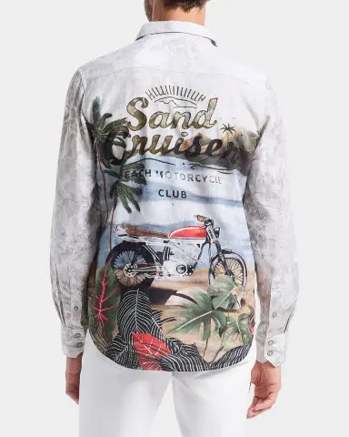 Robert Graham Men's Sand Cruiser Floral Jacquard Button-Down Shirt | Thumbnail 3 Robert Graham Men's Sand Cruiser Floral Jacquard Button-Down Shirt | Thumbnail 3