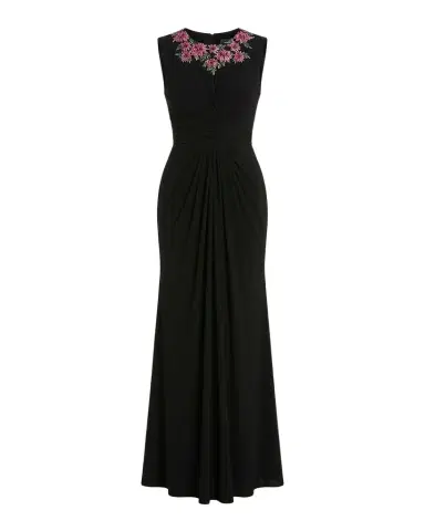 Mac Duggal Crystal-Embellished Jersey Column Gown | Thumbnail 1 Mac Duggal Crystal-Embellished Jersey Column Gown | Thumbnail 1