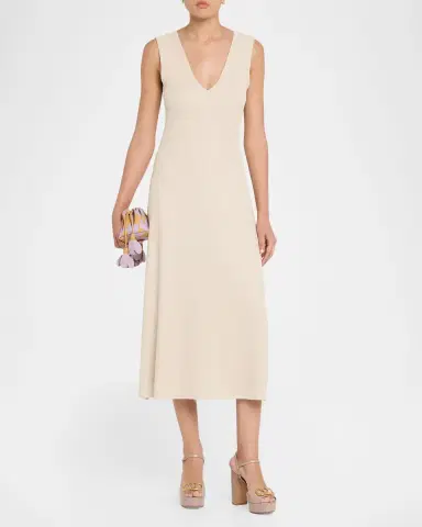 Ramy Brook Greta V-Neck Midi Dress | Thumbnail 2 Ramy Brook Greta V-Neck Midi Dress | Thumbnail 2
