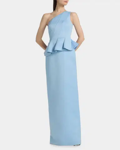 Theia Zenobia Strapless Peplum Duchess Satin Gown | Thumbnail 4 Theia Zenobia Strapless Peplum Duchess Satin Gown | Thumbnail 4