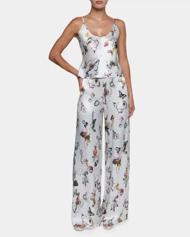 L'Agence Charmy Butterfly-Print Satin Cami | Thumbnail 2 L'Agence Charmy Butterfly-Print Satin Cami | Thumbnail 2