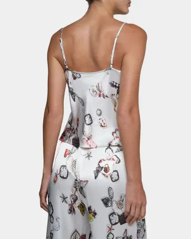 L'Agence Charmy Butterfly-Print Satin Cami | Thumbnail 3 L'Agence Charmy Butterfly-Print Satin Cami | Thumbnail 3