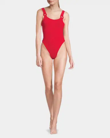Hunza G Domino Circle-Insert One-Piece Swimsuit | Thumbnail 2 Hunza G Domino Circle-Insert One-Piece Swimsuit | Thumbnail 2