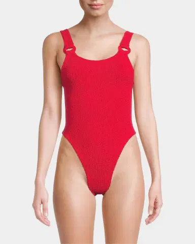 Hunza G Domino Circle-Insert One-Piece Swimsuit | Thumbnail 4 Hunza G Domino Circle-Insert One-Piece Swimsuit | Thumbnail 4